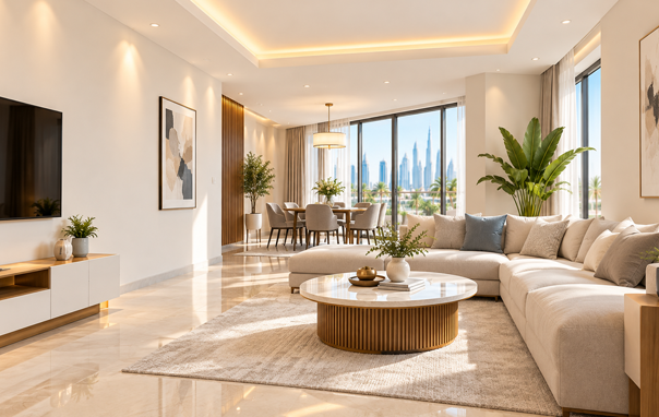 Freshly painted home interior in Dubai