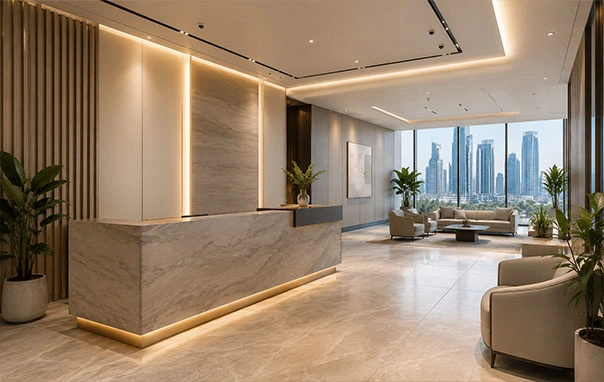Commercial interior painting in Dubai