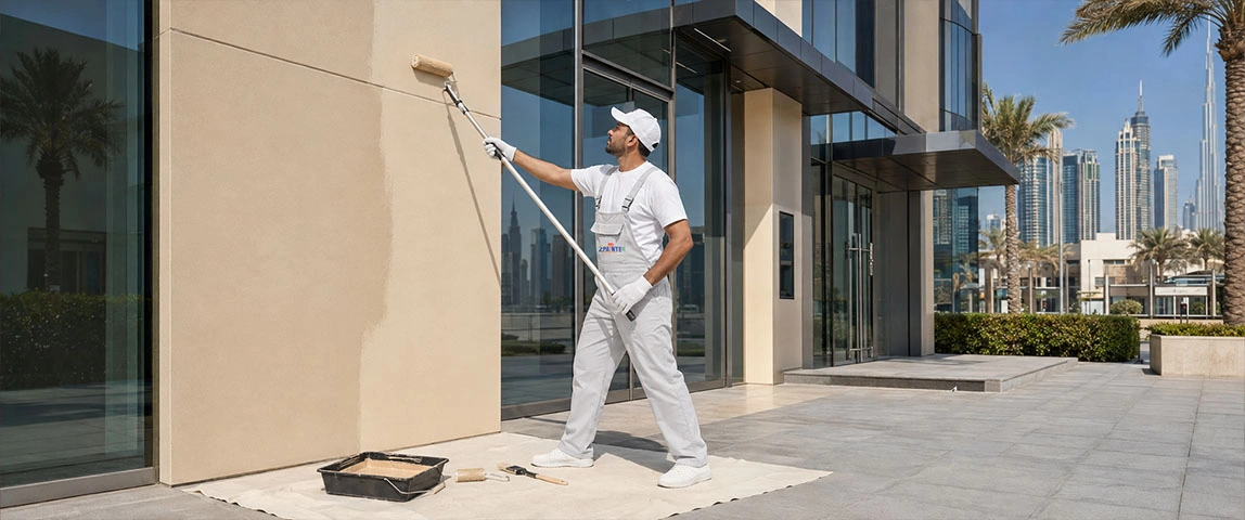 Commercial building painting in Dubai