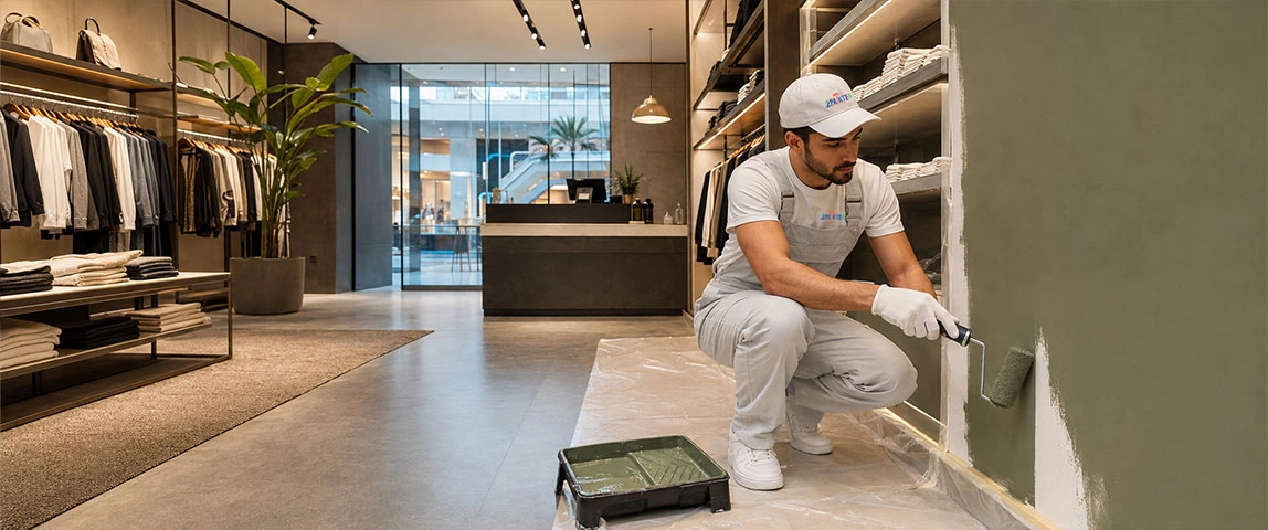Retail space painting in Dubai