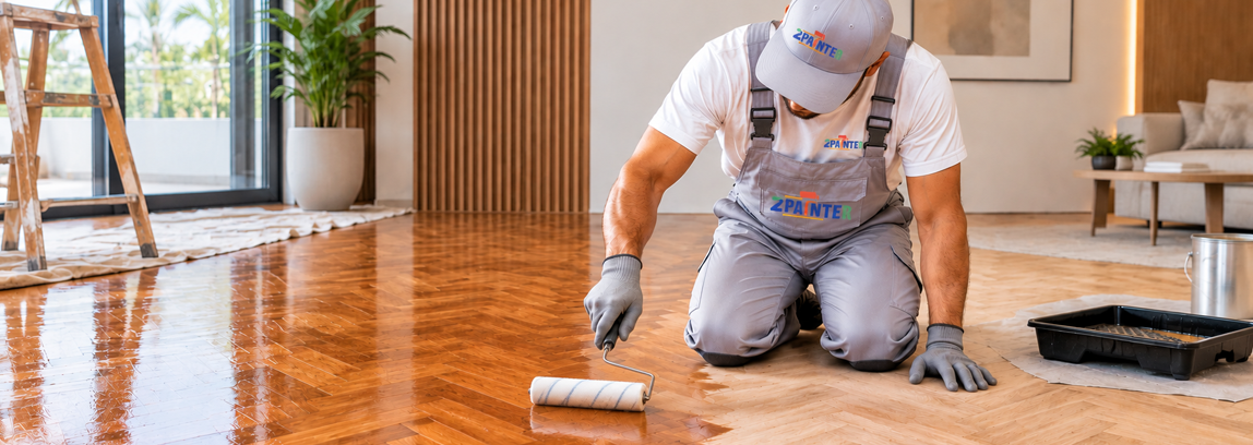 Refreshed parquet flooring in a Dubai apartment