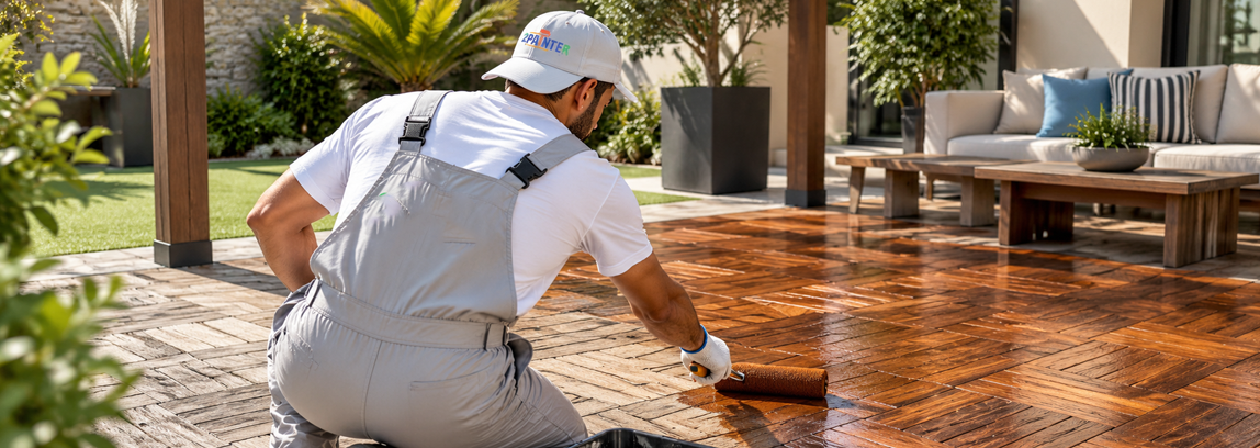Restored parquet patio in Dubai