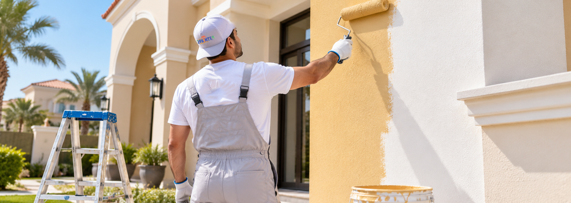 Villa facade painting in Dubai