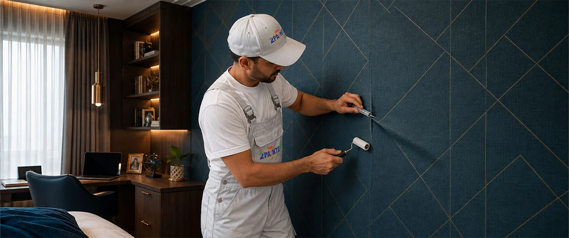 Wallpaper fixing service for loose wallpaper edges