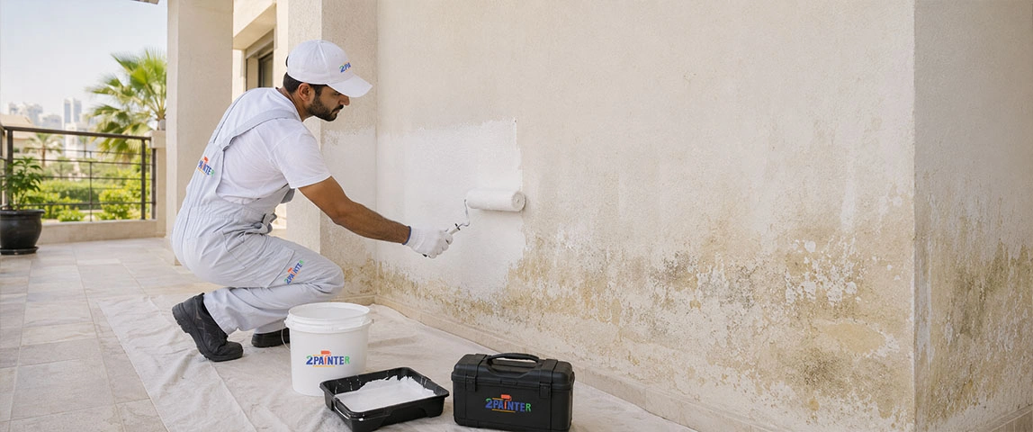 Damp wall treatment and painting in Dubai